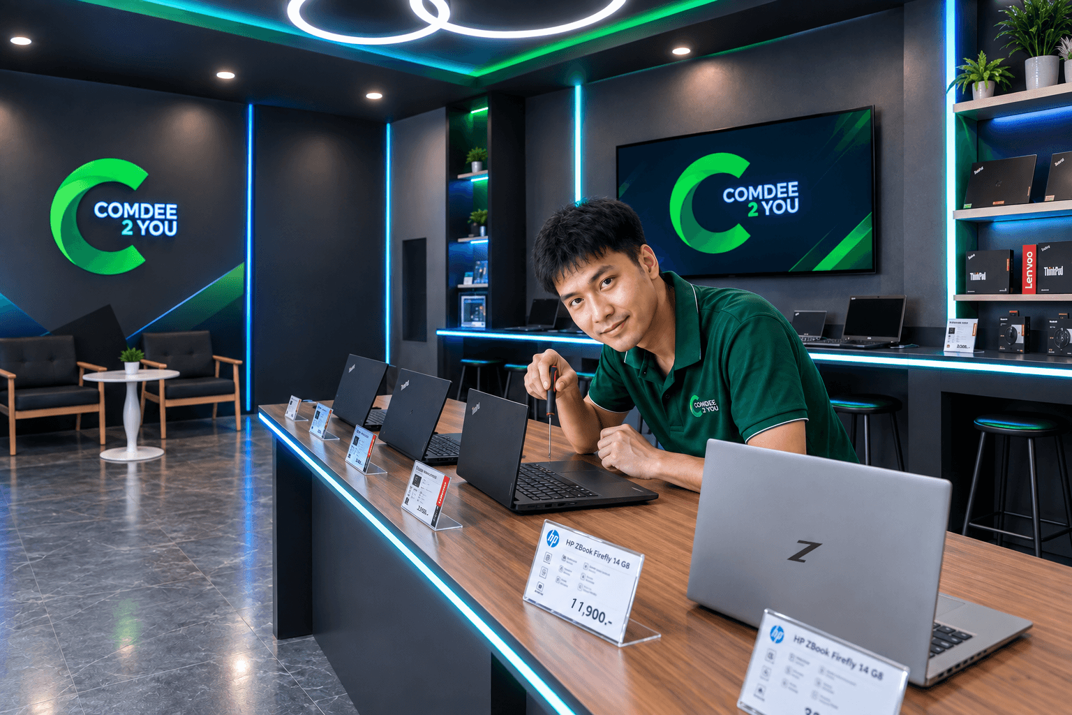 ภายในร้านคอมดีทูยู
